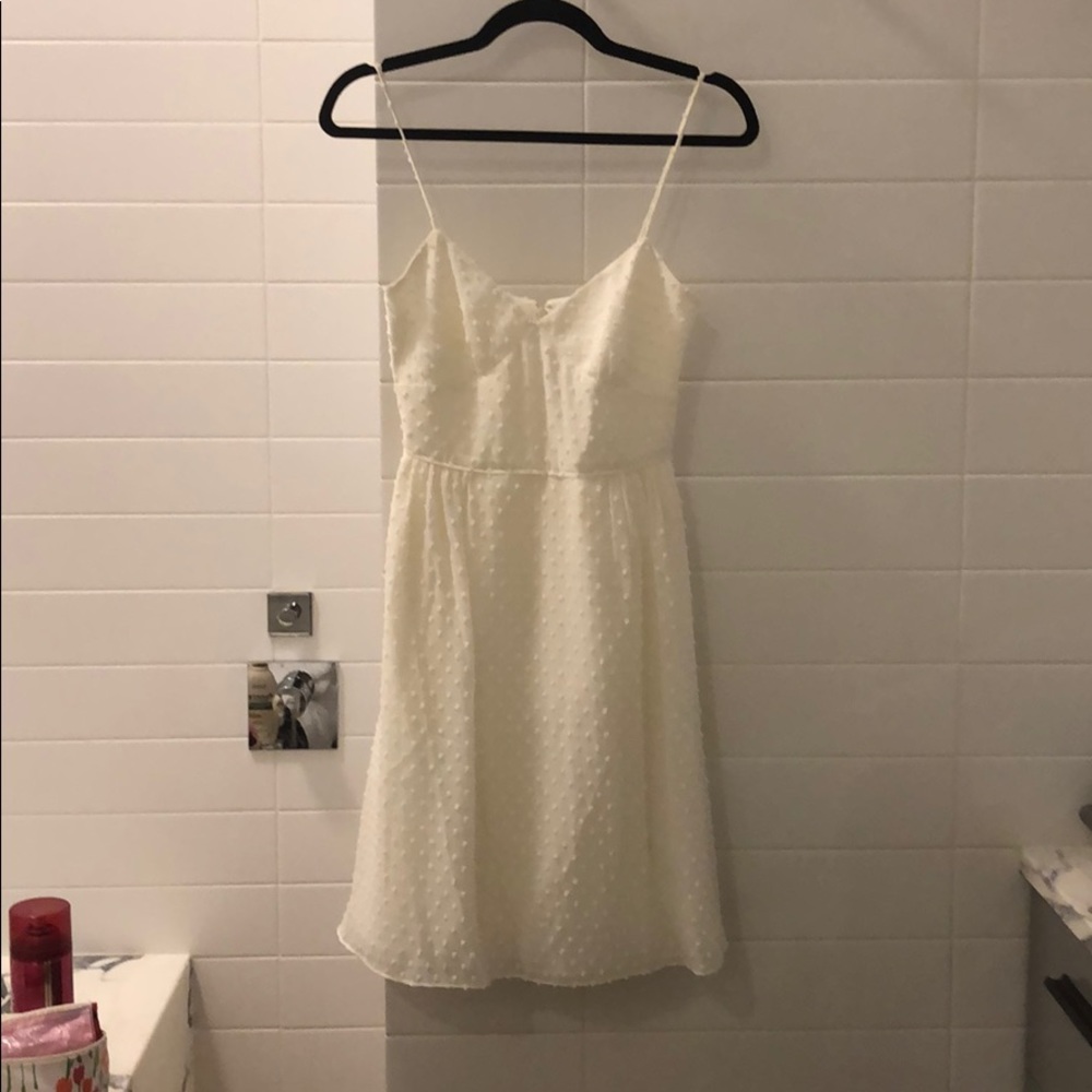 J crew ivory spaghetti strap dress size 00